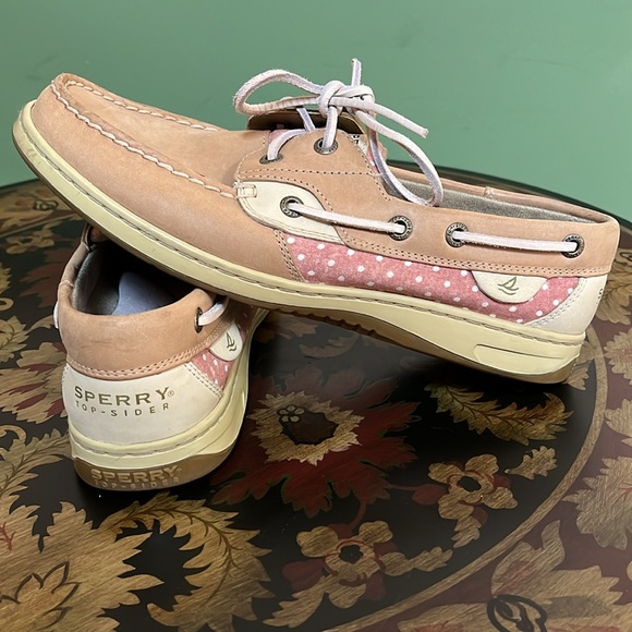 Sperry Shoes - Sperry Top-Sider Tan Leather Memory Foam Cushioned Boat Shoes Loafers size 8.5